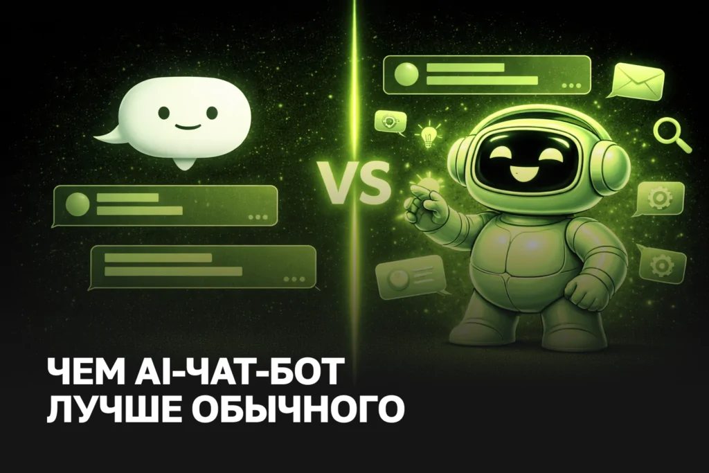 Чем AI-чат-бот отличается от обычного: отличия, функции и цена внедрения