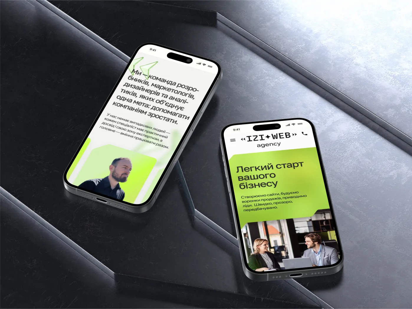 Iziweb digital agency website ui ux mobile